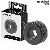Inel pentru penis ADDICTED TOYS Extra Thick Cock Ring, design în formă de anvelopă, diametru 2.8 cm, negru
