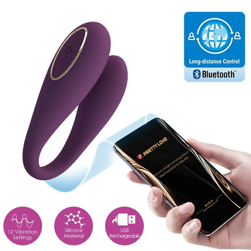 Vibrator dublu August cu telecomanda – Pretty Love