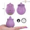 Vibrator clitoris INTENSE Azalea Clitoral Stimulator, în formă de trandafir, cu limbă, 10 funcții de mișcare ritmică