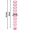 Dildo din sticlă borosilicată roz 21,5 cm Ø 2,5 cm