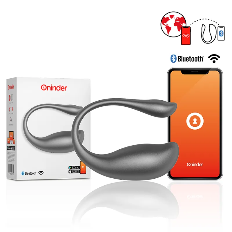 Ou vibrator Nairobi, negru, control prin aplicatie – Oninder