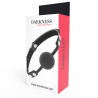 Set BDSM Darkness, gag din silicon respirabil, negru, reglabil