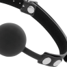 Set BDSM Darkness, gag din silicon respirabil, negru, reglabil