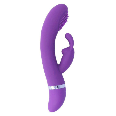 Vibrator rabbit Susy din silicon, oscilant, lila – Intense