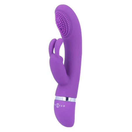 Vibrator rabbit Susy din silicon, oscilant, lila – Intense