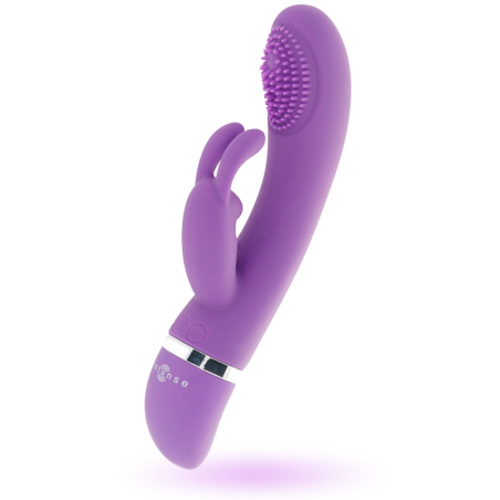 Vibrator rabbit Susy din silicon, oscilant, lila – Intense