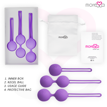 Set premium din silicon Osian, lila – Moressa