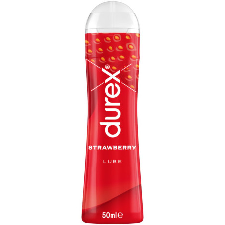 Lubrifiant Durex Play Strawberry, cu aroma de capsuni , pe baza de apa , 50 ml