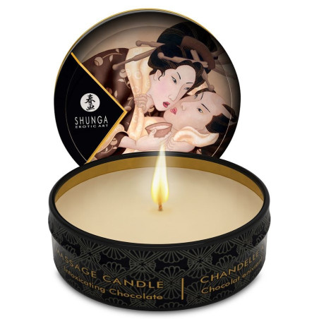 masaj erotic uleiuri lumanare de masaj mini caress cu aroma de ciocolata 30 ml 30 ml