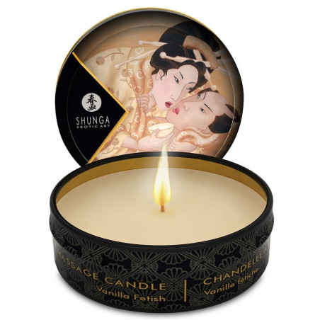masaj erotic uleiuri lumanare de masaj mini caress cu aroma de vanilie 30 ml 30 ml