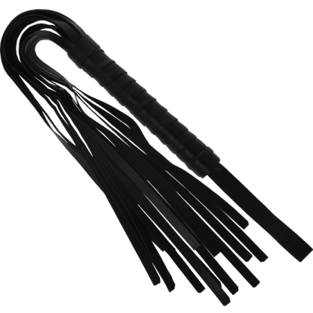 Set erotic Fetish 1 cu cătușe, mască pentru ochi și bici (flogger)