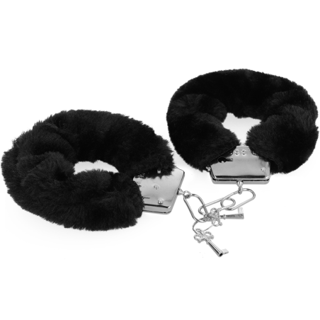 Set erotic Fetish 1 cu cătușe, mască pentru ochi și bici (flogger)