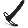 Cobi Onyx – dildo anal din silicon cu inel pentru penis și testicule, 13 cm